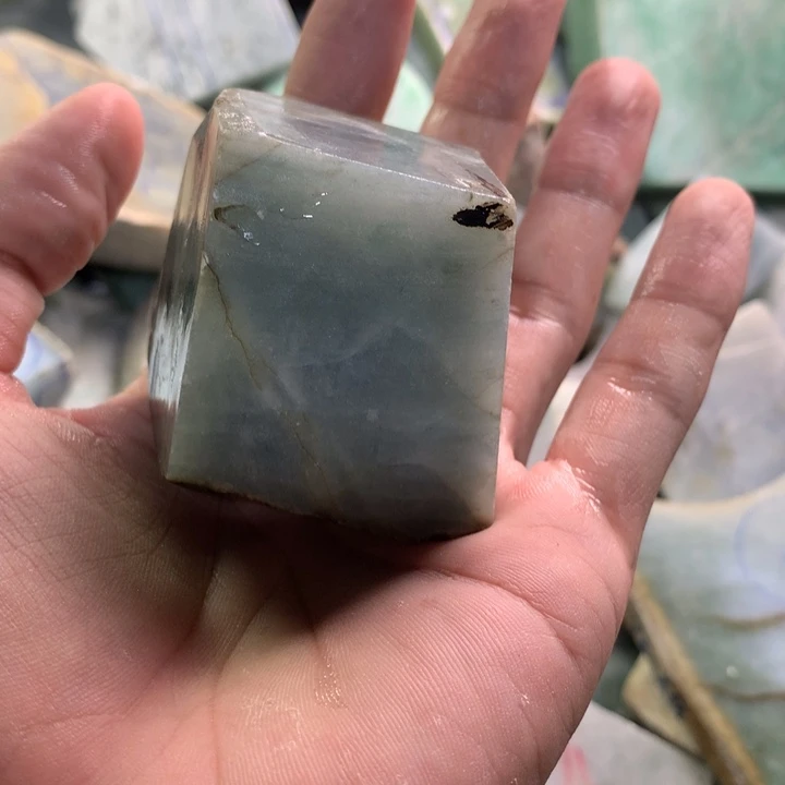 裸石翡翠10号飘花取小挂件