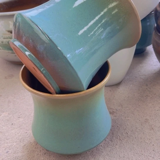 紫砂花盆高21口20……