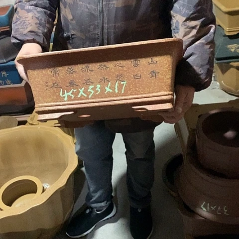 紫砂花盆手工制作