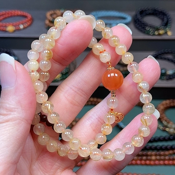 未镶嵌手链发晶0.6