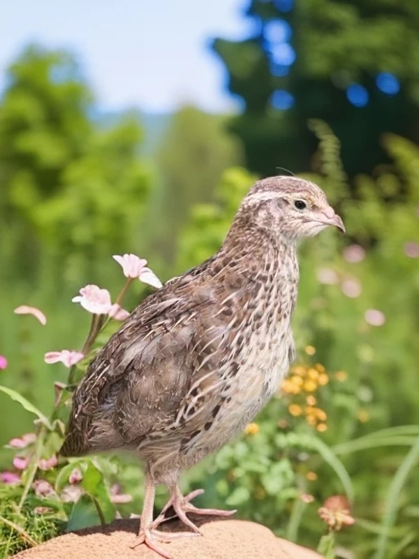 青年黄羽鹌鹑阳台小宠