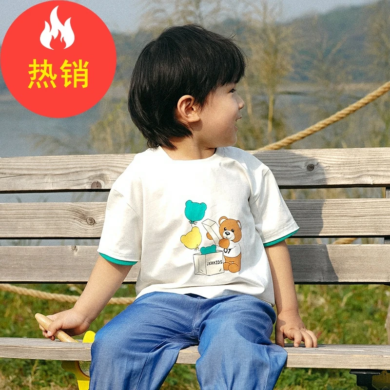 品牌童装男童短袖t恤夏季儿童半袖体恤中小童上衣XBT43524