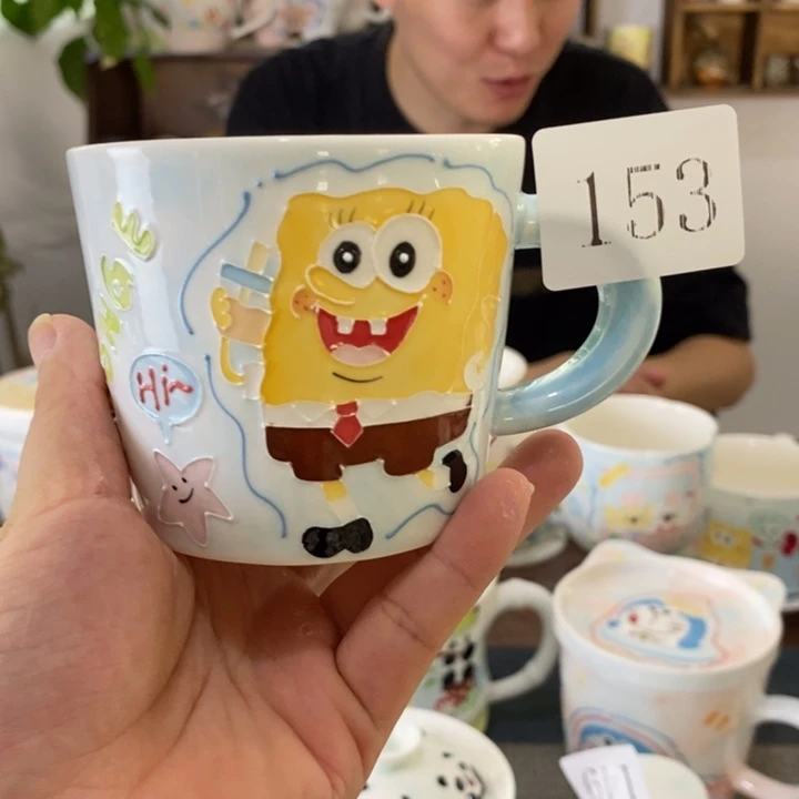 瓷片景德镇釉下彩手绘