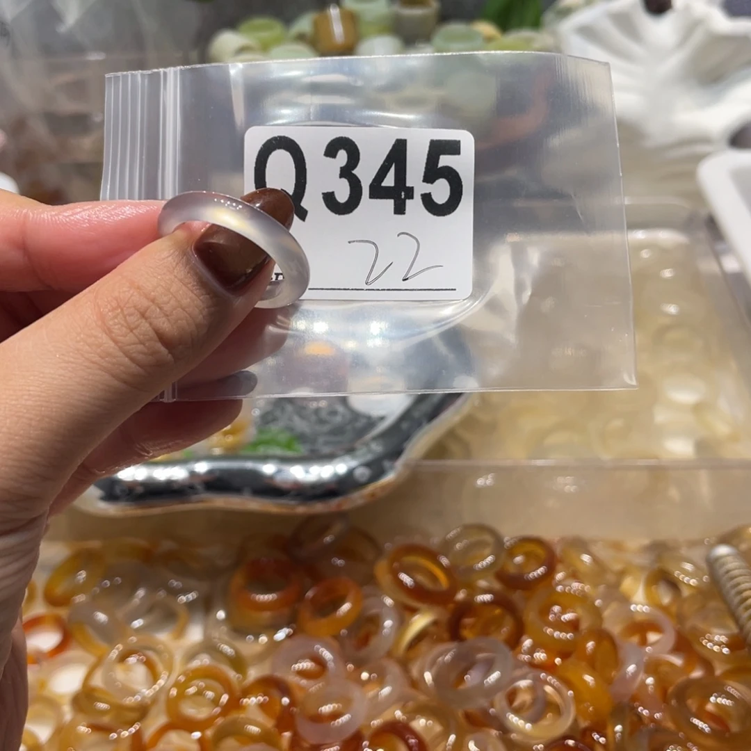 玛瑙/玉髓未镶嵌戒指345