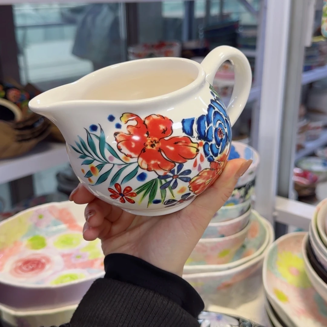 陶瓷繁花小奶杯550毫升一只看图