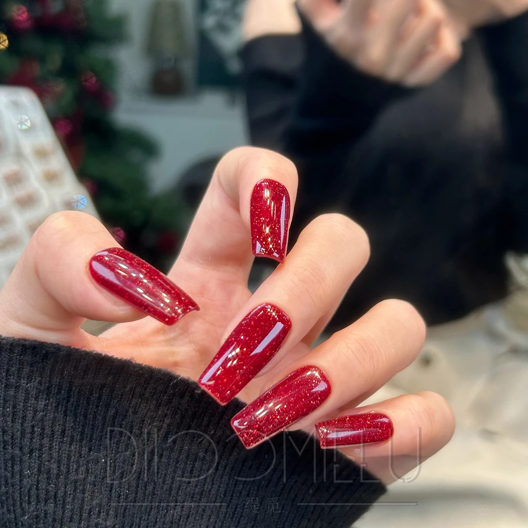 【鸽血浮光】缇觅红甲钻纯手工可拆卸式穿戴甲