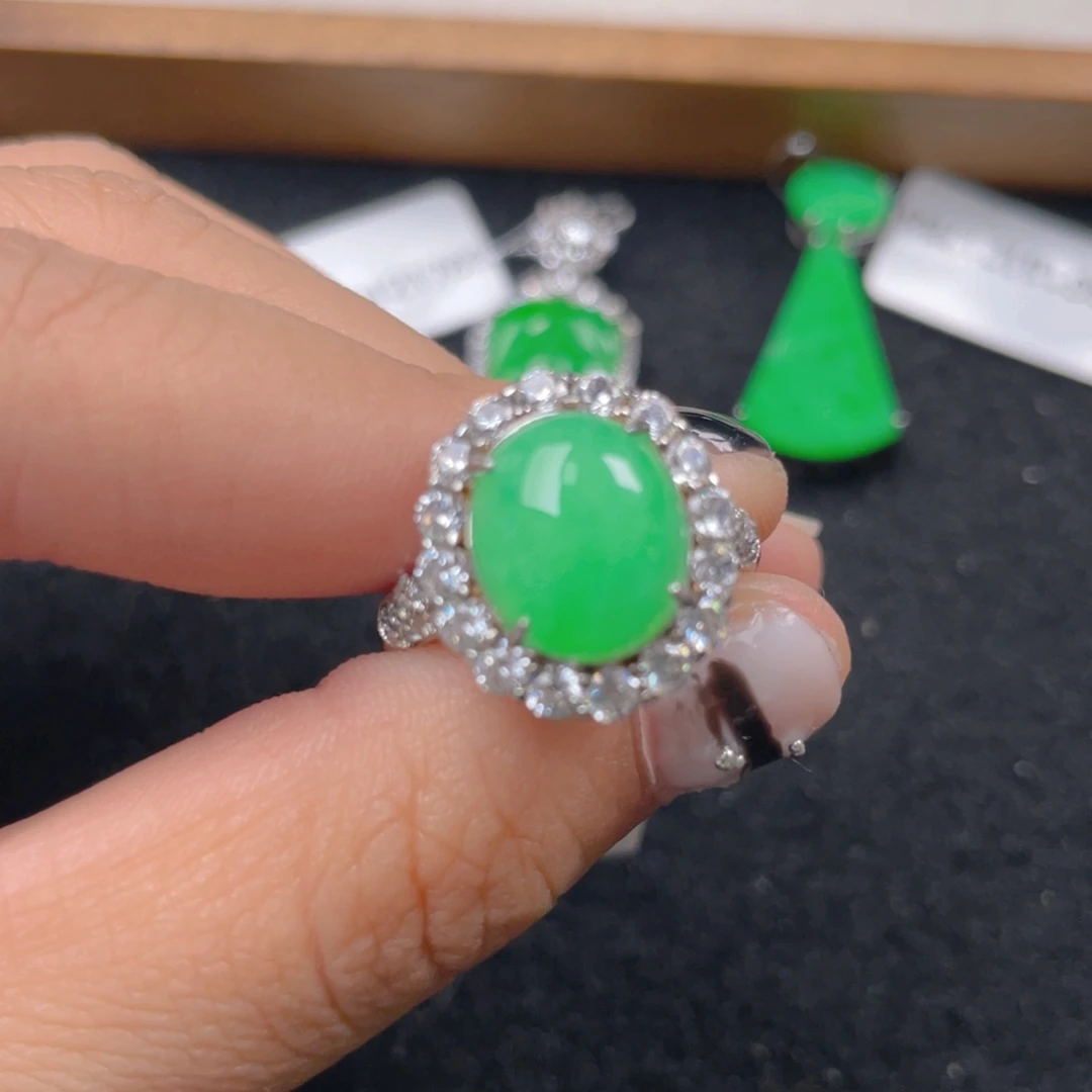 翡翠颈饰银S925镶嵌g g g b b b