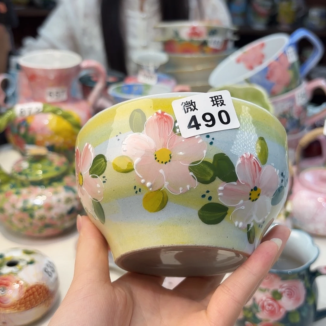 瓷片景德镇手绘高温釉下彩陶瓷茶具