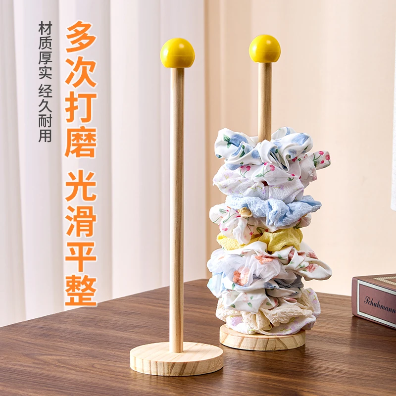 木质大肠发圈收纳架高颜值皮筋头绳头花鲨鱼夹收纳神器发饰展示架