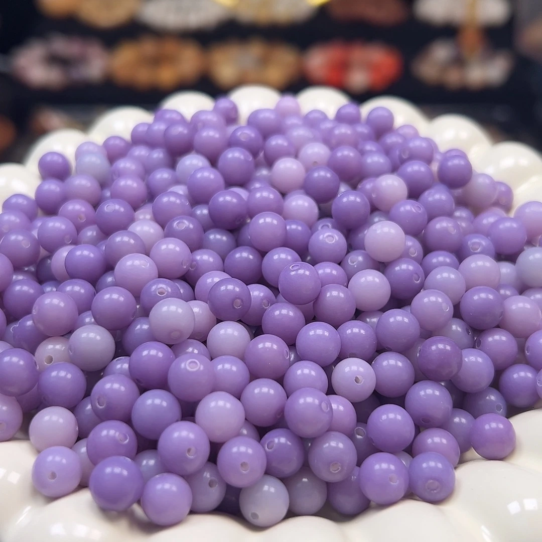 菩提根/象牙果手串卡8紫玉圆500颗