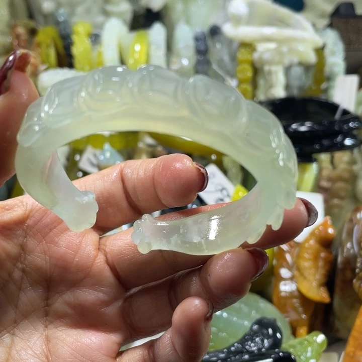 岫玉未镶嵌手镯50.51