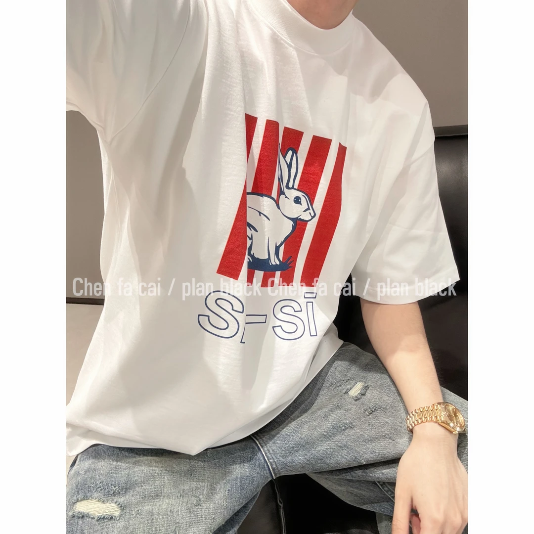 RICH陈发财【白兔奶糖】无法拒绝的T恤！小领口男女款松弛T恤6804