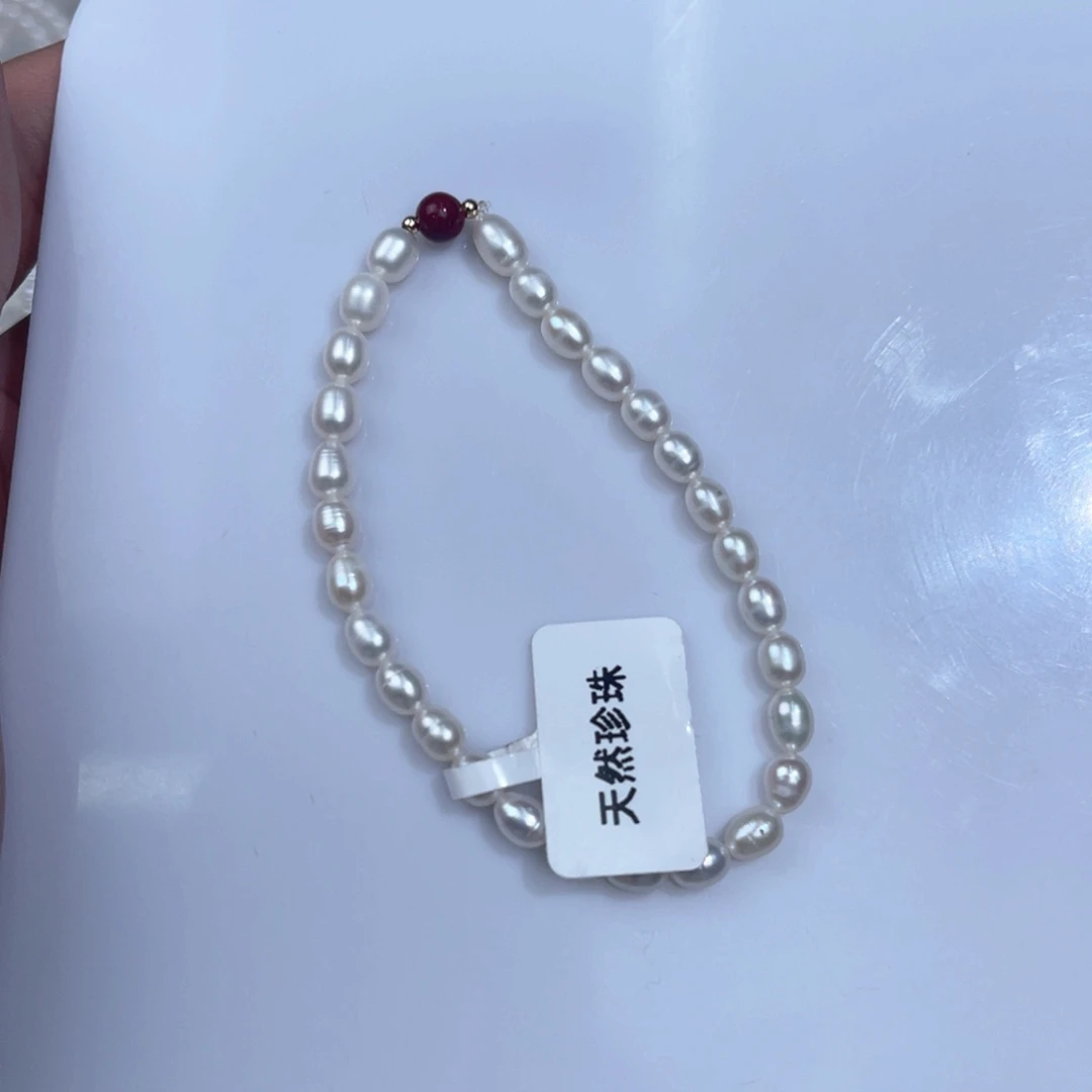 银S925镶嵌天然珍珠淡水珍珠