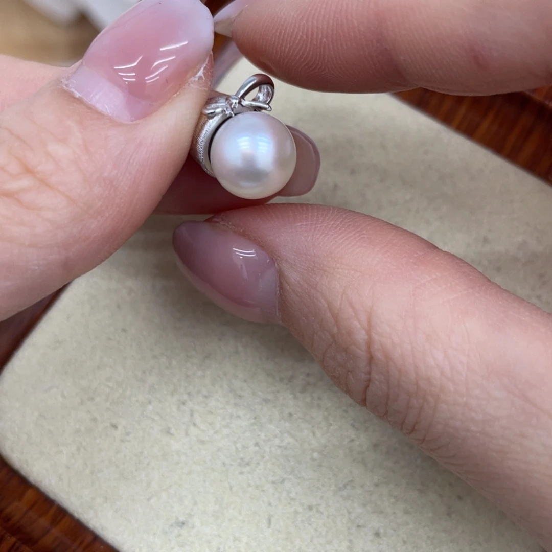 海水珍珠吊坠(不含链)银S925镶嵌