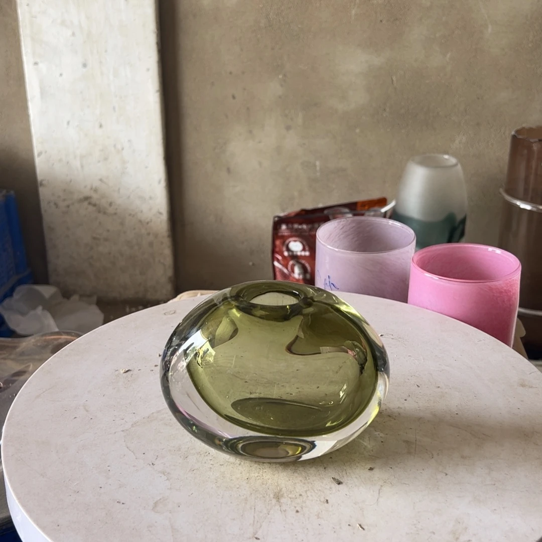 弘扬琉璃花器微瑕高度12