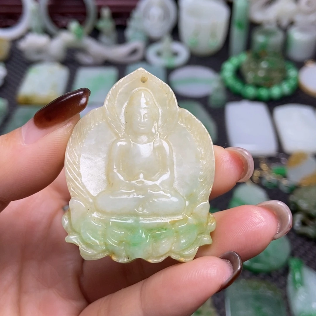 翡翠未镶嵌挂件清