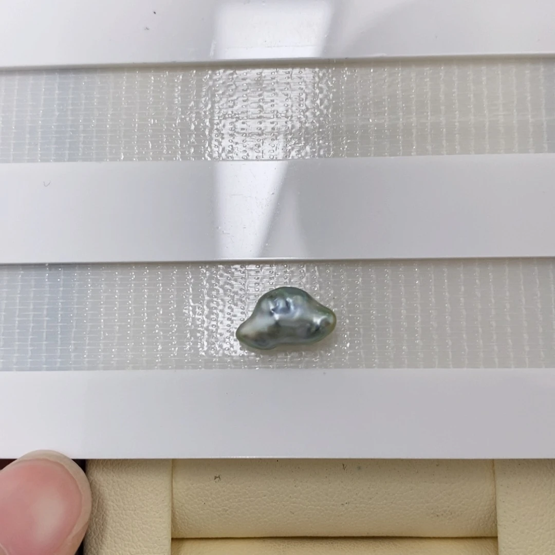 未镶嵌keshi海水珍珠蓝血keshi多样性不退换