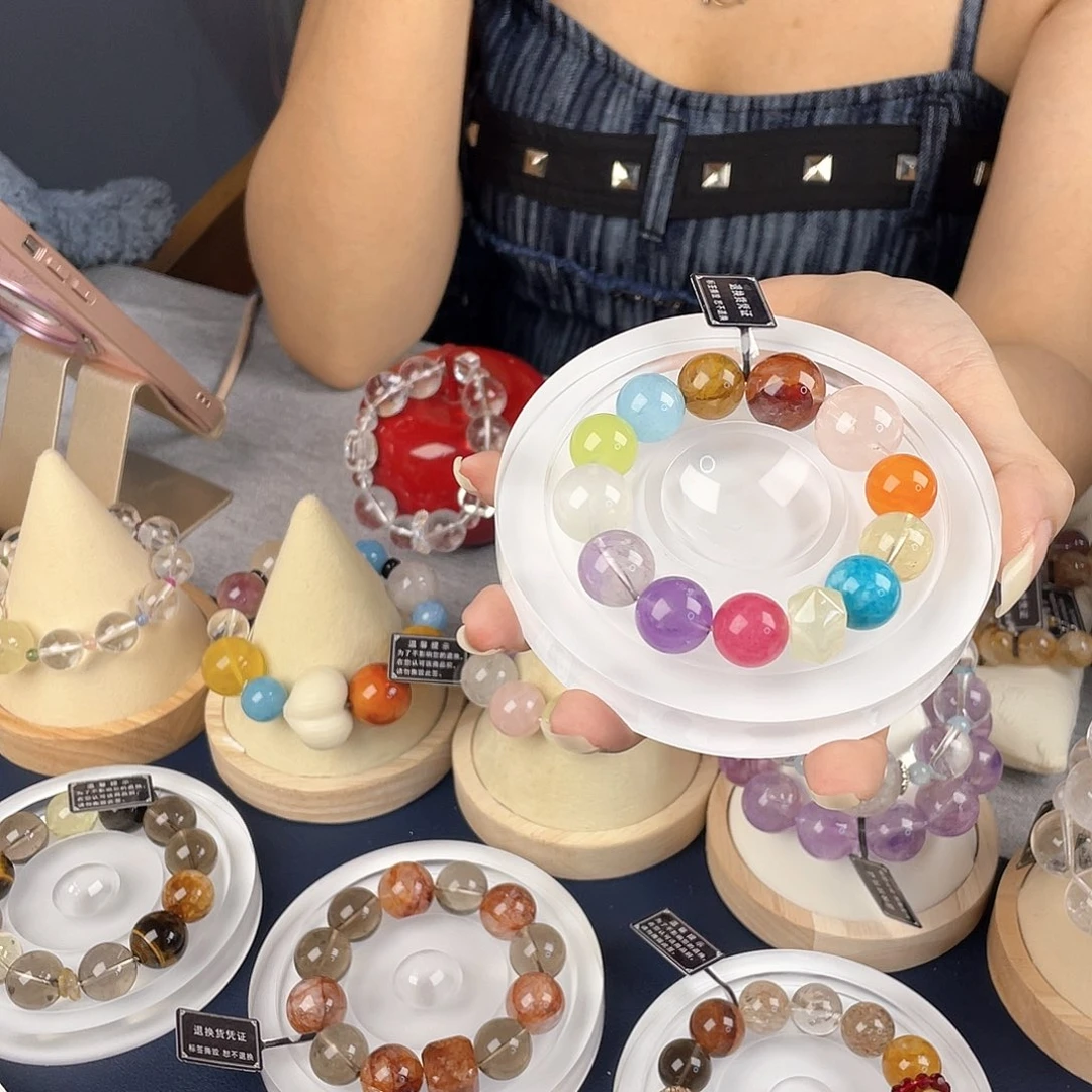 银S925镀金镶嵌手链水晶