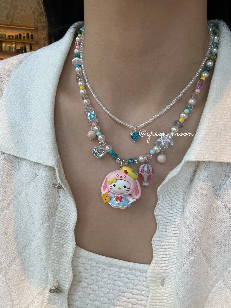 非金属仿珍珠项链 【心动节日】可爱卡通小兔优雅精致ins项链L005