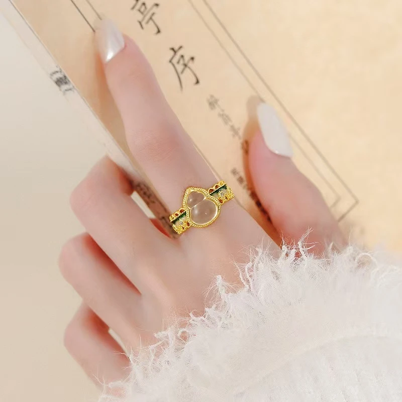 铜合金戒指 A410 气质轻奢小众精致戒指