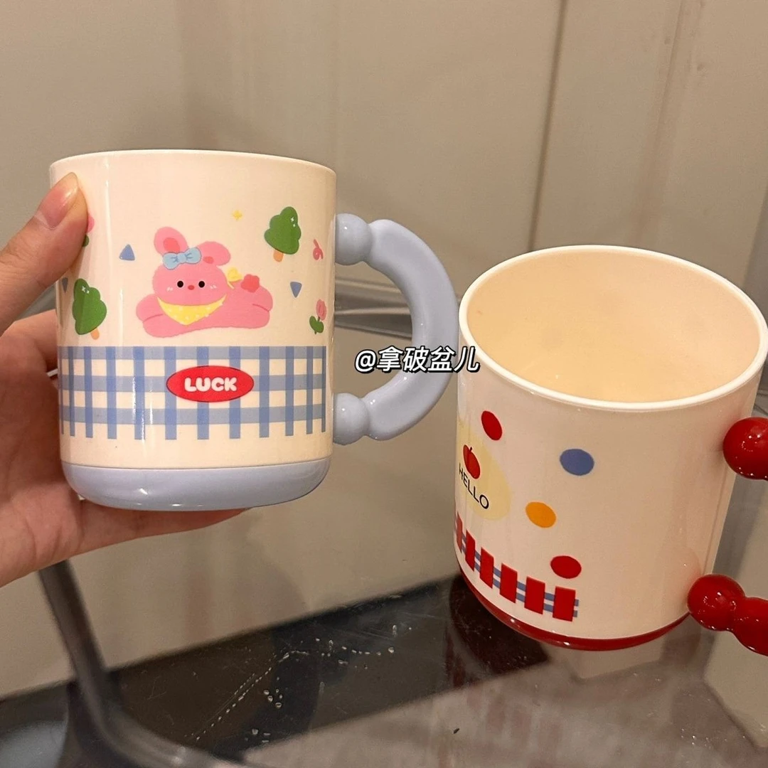 多巴胺配色洗漱杯家用情侣刷牙杯简约漱口牙刷杯北欧风牙缸桶mgh