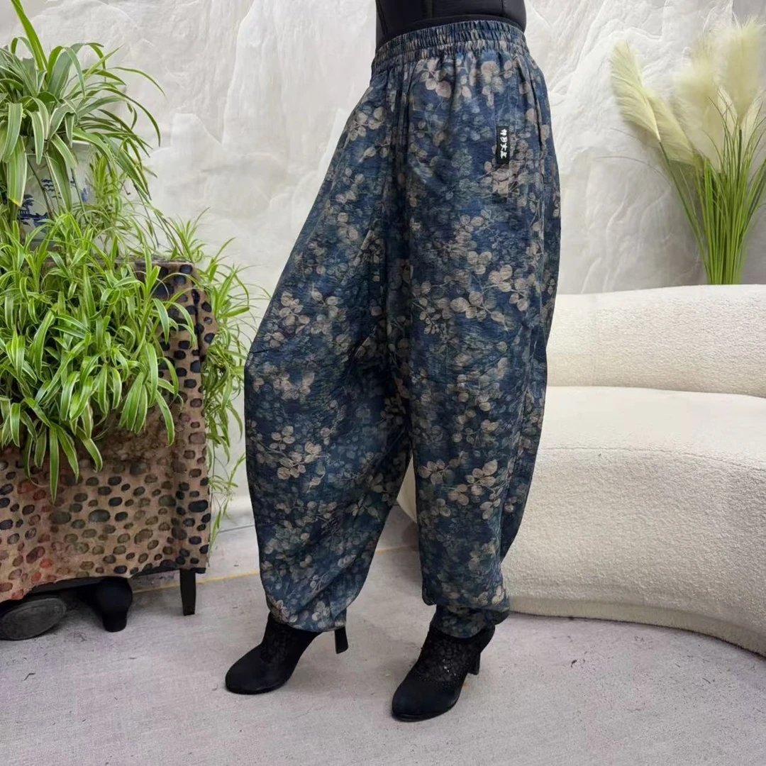 潮流（裤子）棉麻裤子显瘦时尚洋气大板型显瘦复古夏季休闲宽松国风