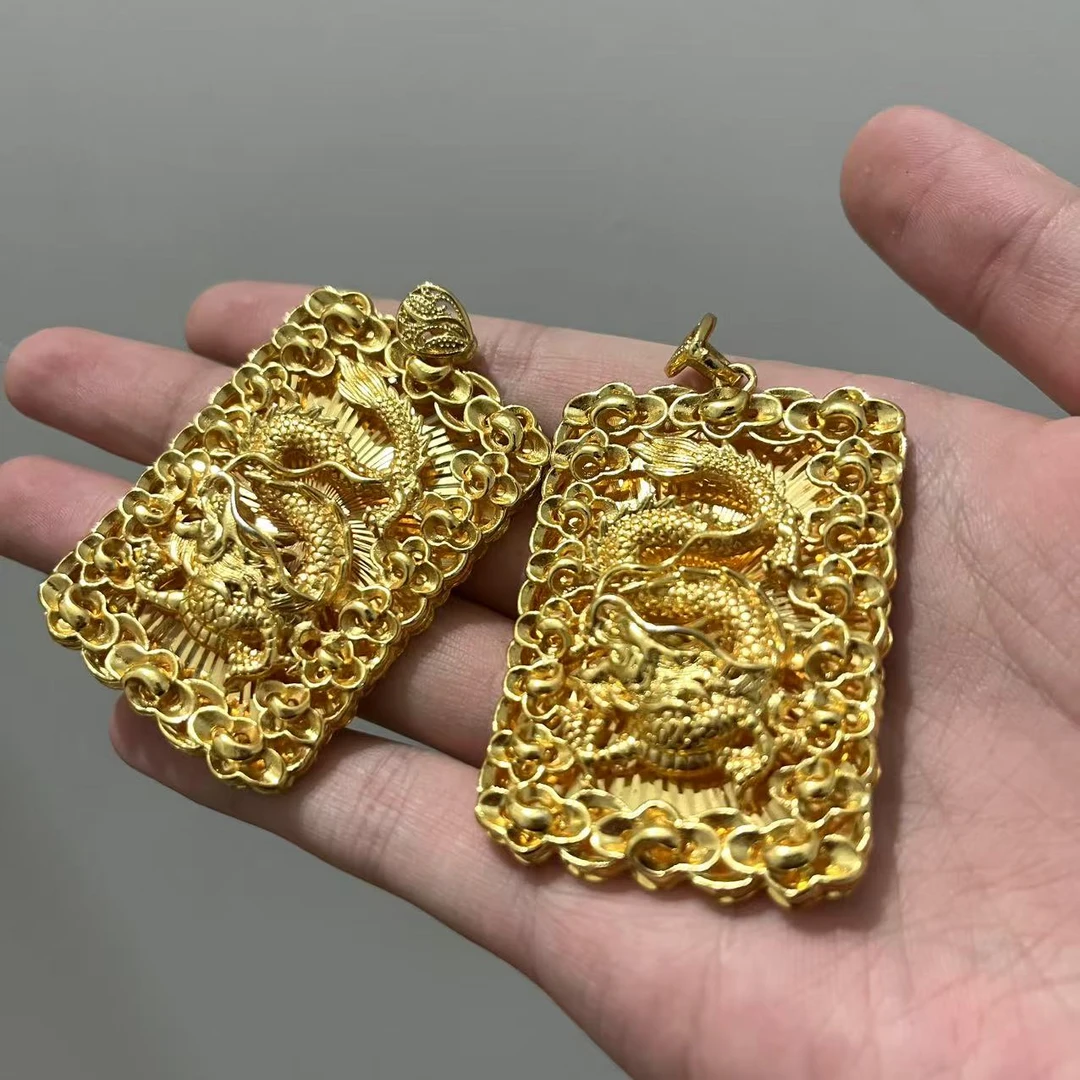 万福定制高端轻奢风商务风高端气质龙牌吊坠-多样性只发一件