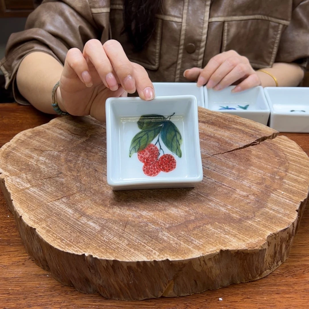 瓷片景德镇陶瓷手工手绘制作