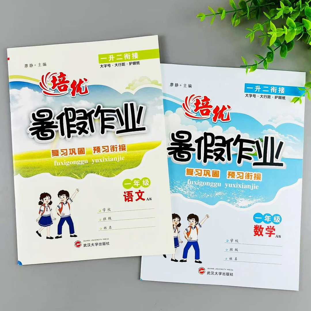 暑假作业一年级语文数学一升二暑假衔接训练复习预习作业培优训练