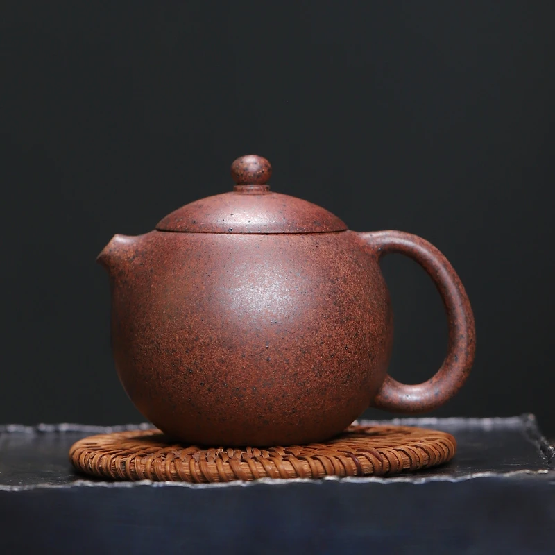 大吉羊柴烧 宜兴紫砂壶手工茶壶 原矿铁砂泥河豚西施140ml庄泽明