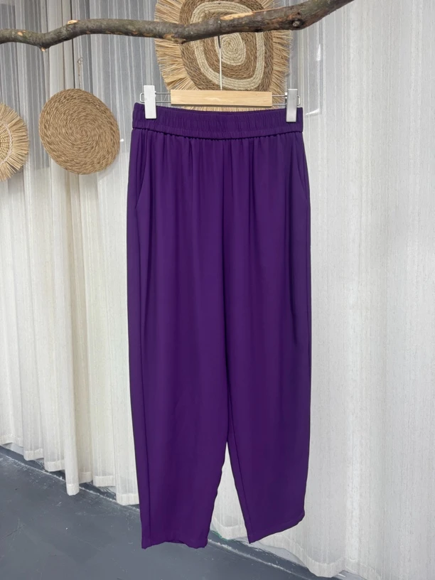 2028夏季洋气垂感百搭显瘦冰丝九分休闲萝卜西装裤