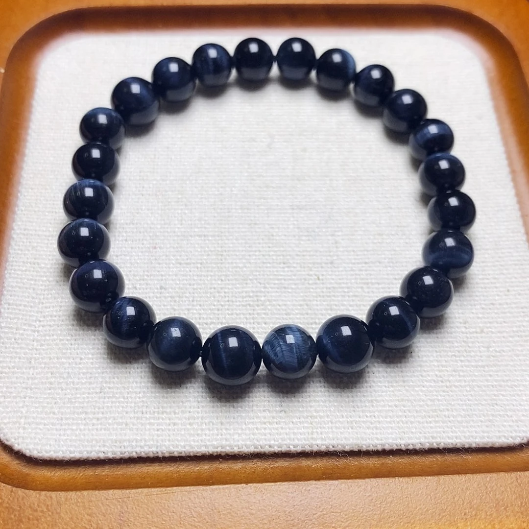 石英石非金属天然蓝虎眼石8mm