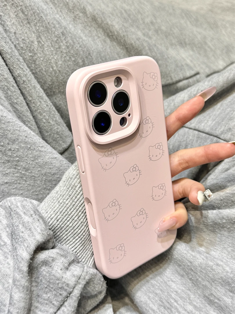 灰粉色适用于苹果17pro手机壳一体按键全包16promax液态硅胶15/14