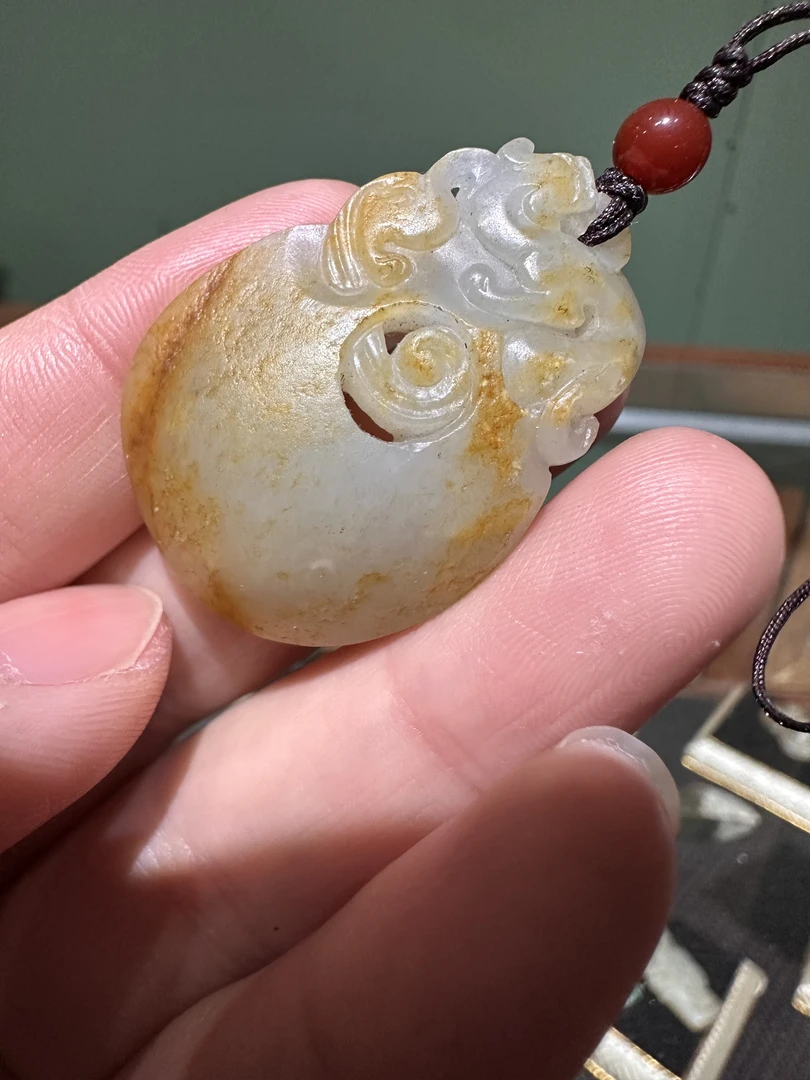 和田籽料如意挂件