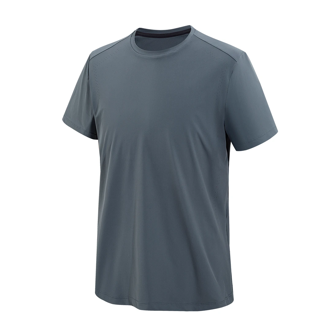 短袖男款T恤夏季纯色男士柔软弹力休闲透气男女圆筒短袖   77729