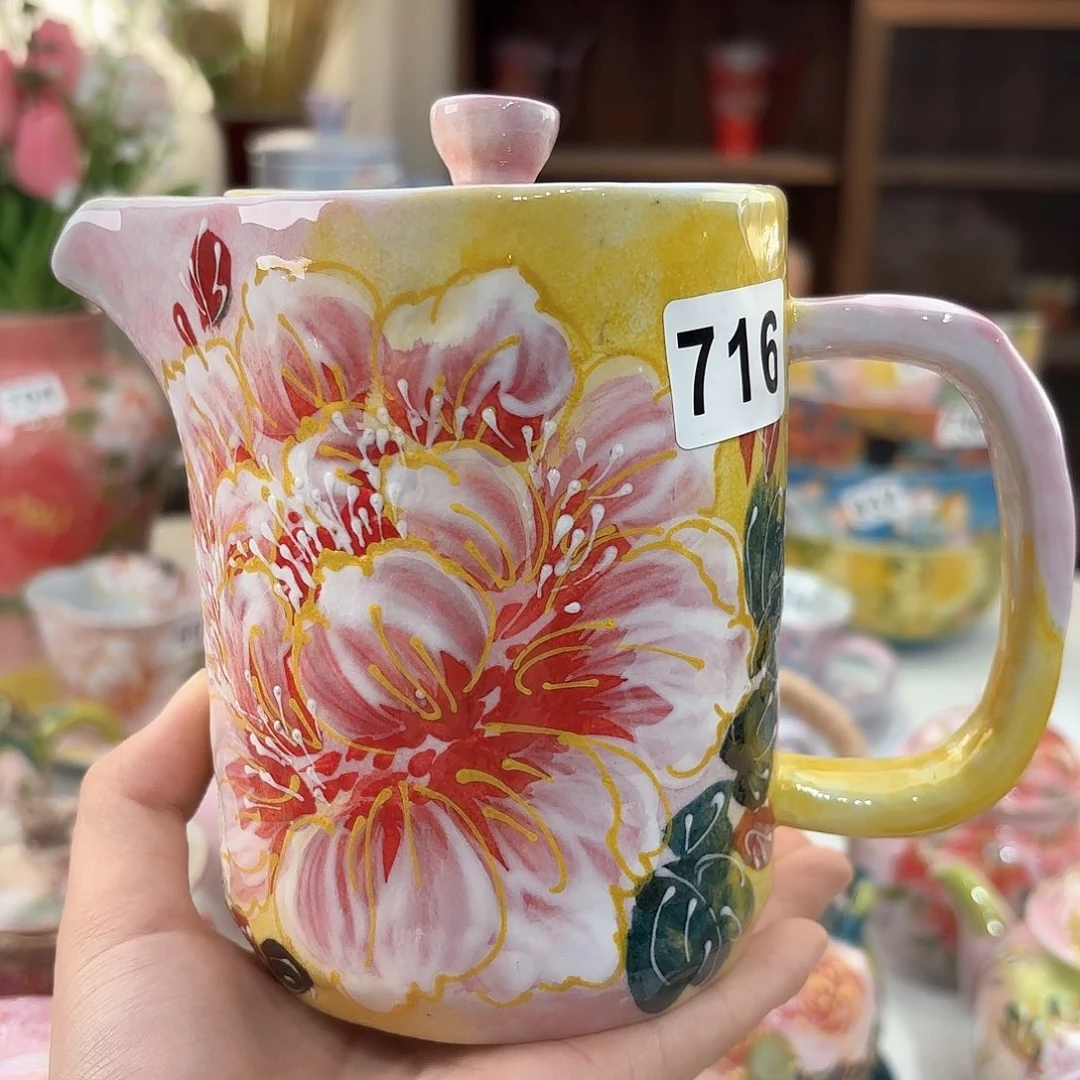景德镇手绘高温釉下彩陶瓷茶具