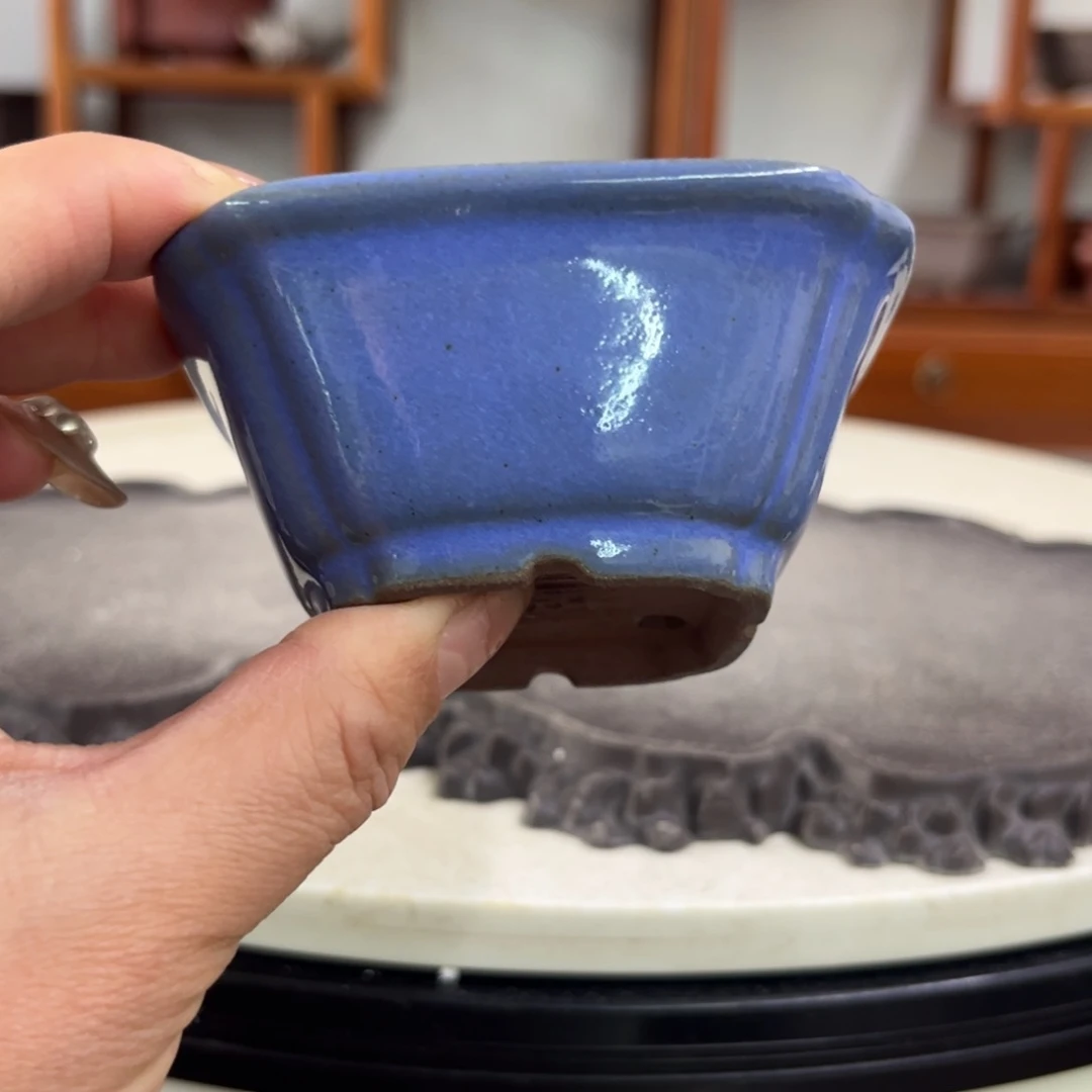 紫砂花盆瑕疵3-7.5。。