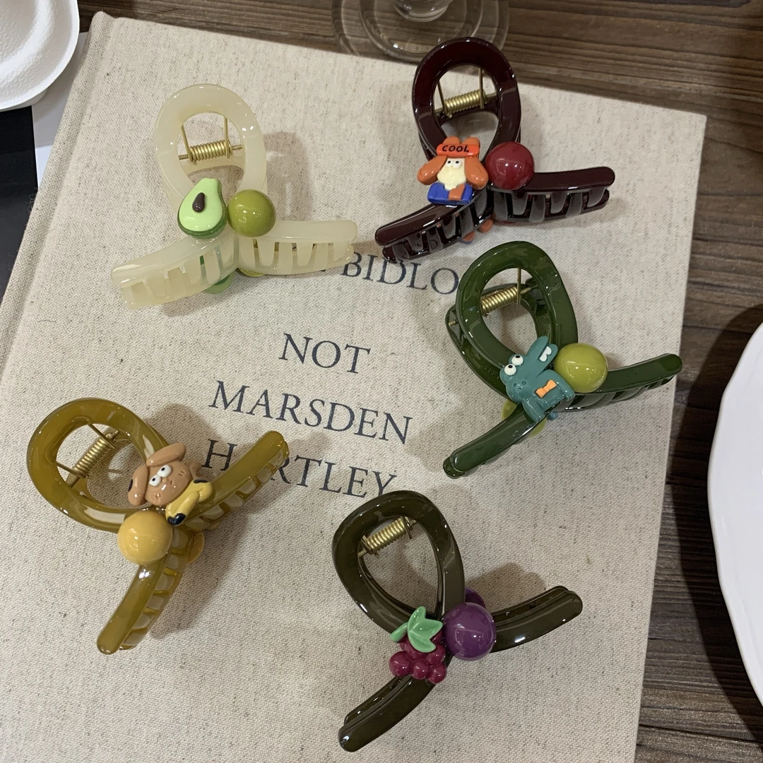 鲨鱼夹2025新款高级感卡通抓夹饱满后脑勺发夹女韩系发饰