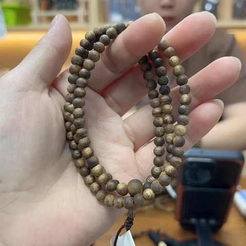 手串沉香棋楠金沙叶圆珠长串0.5/6克➕多样性发一