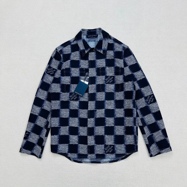 全新未使用 LouisVuitton/路易威登 SS24棋盘格衬衣/S码/WL0688