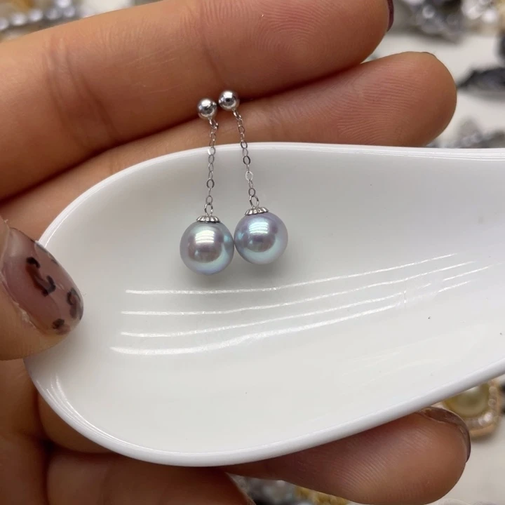 海水珍珠耳饰18K金镶嵌