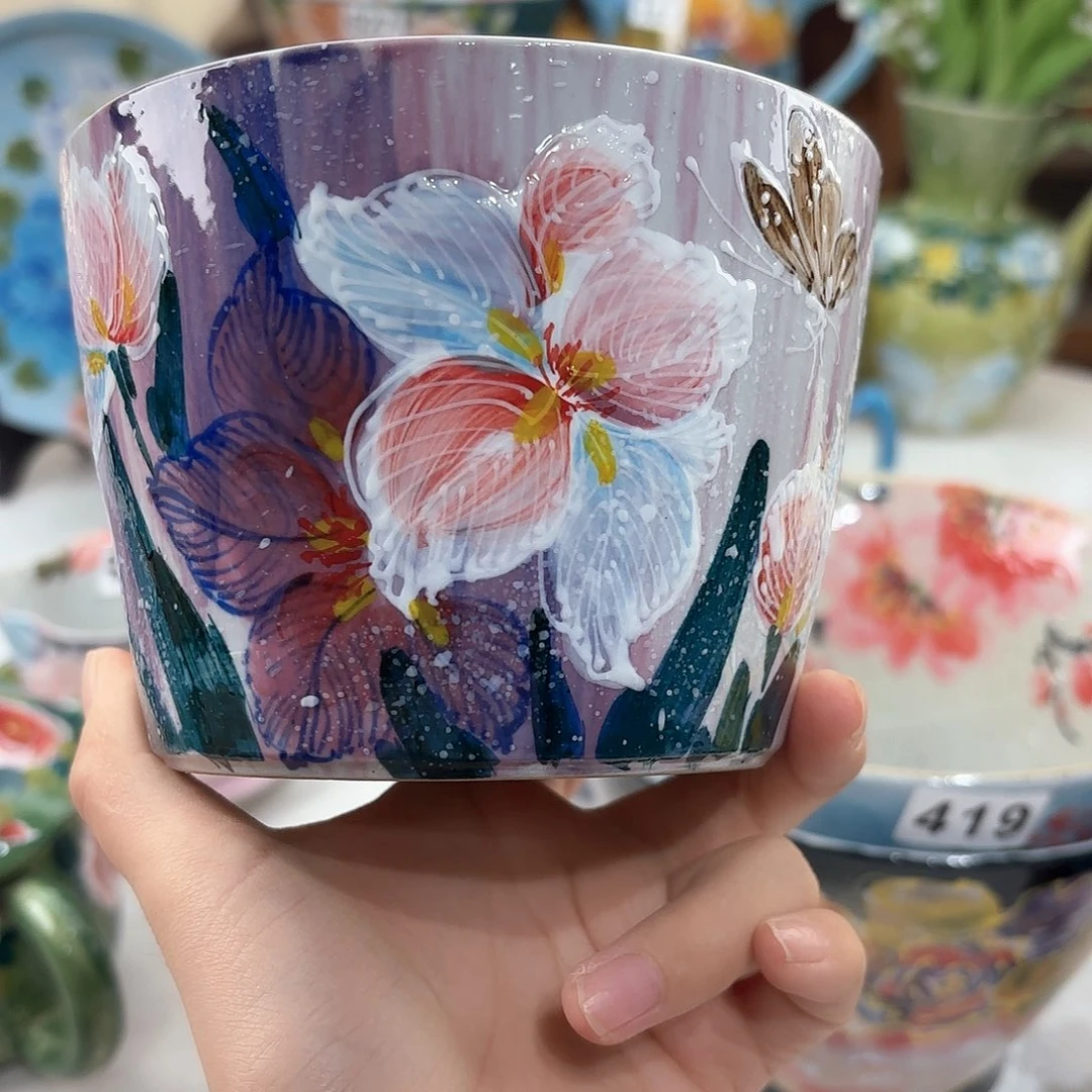 景德镇手绘高温釉下彩陶瓷茶具
