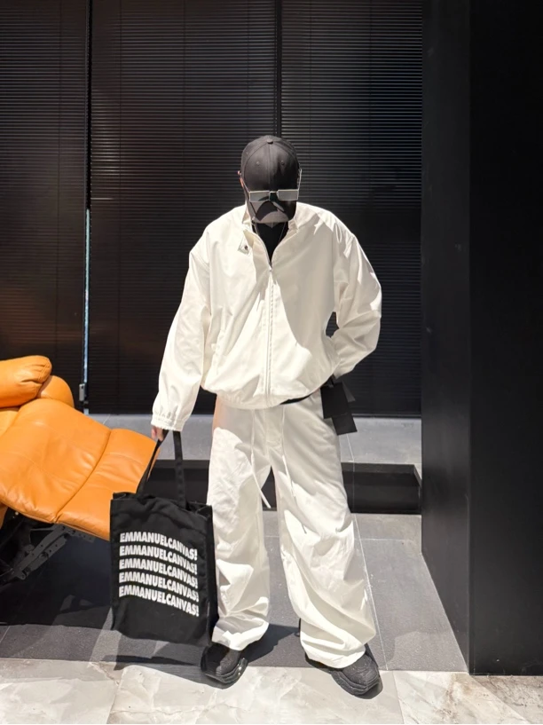 尚锋男装8816春季户外时尚简约冲锋衣外套宽松休闲工装夹克两件套