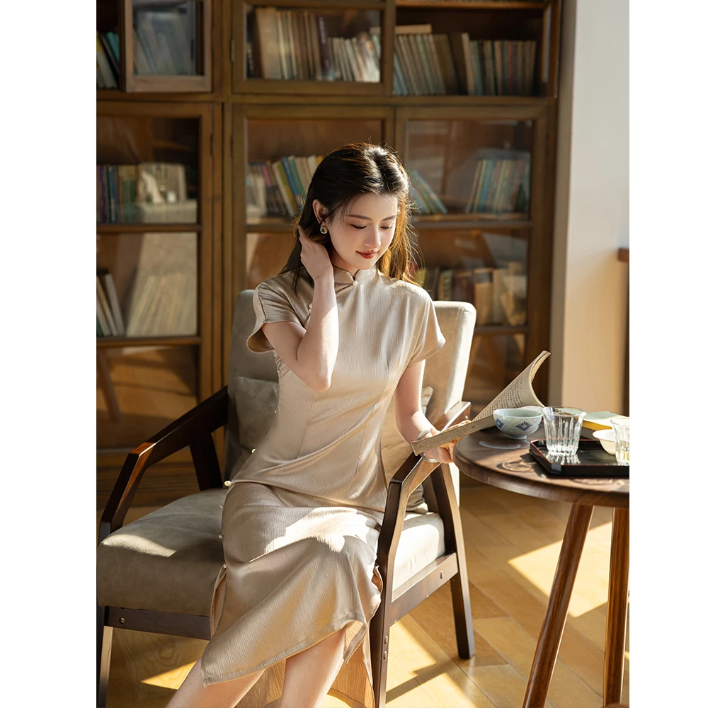 棠壹壹复古文艺旗袍新中式改良日常上班可穿年轻款少女高级感气质