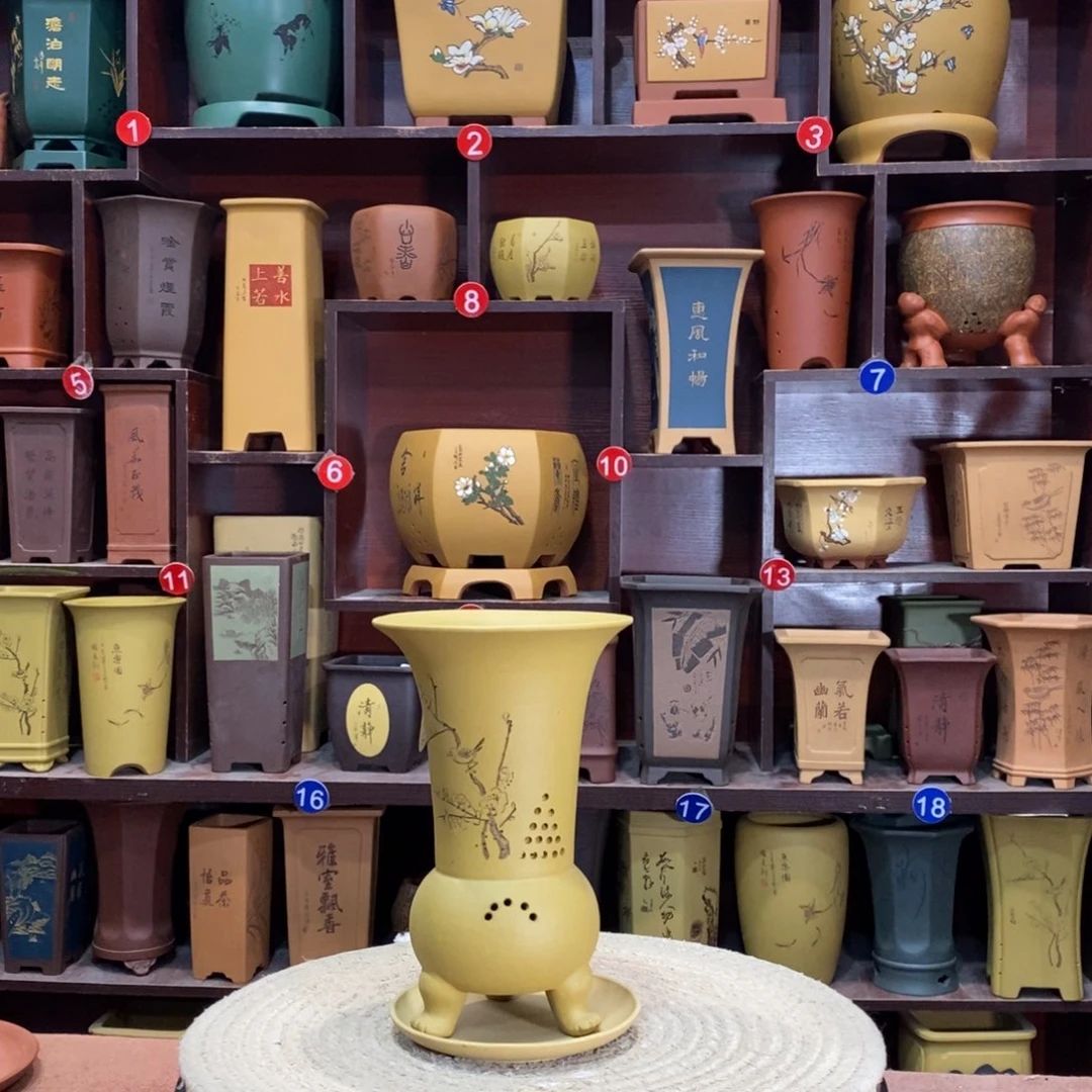 紫砂艺术紫砂花盆