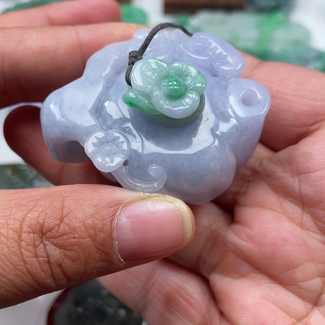 颈饰未镶嵌翡翠紫**?翡玉缘翡翠