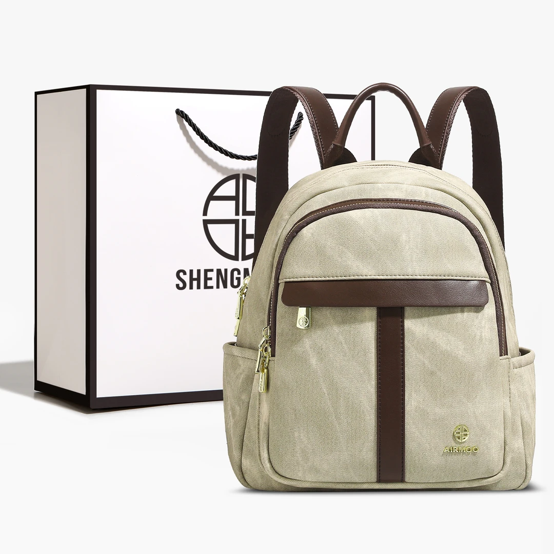 SHENGMILUO/圣米洛双肩包包女新款小众高级感大容量时尚百搭背包