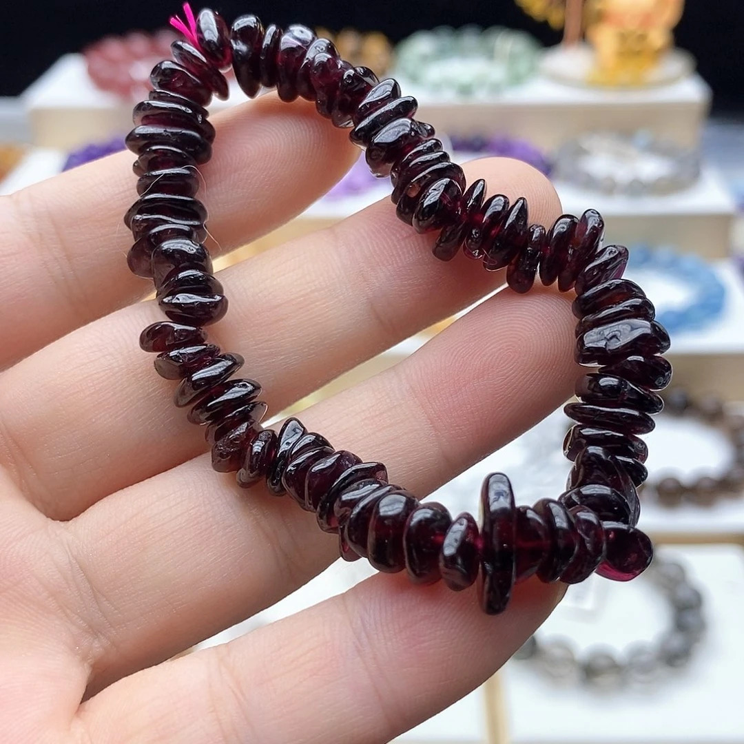 未镶嵌手链水晶石榴石碎石手链