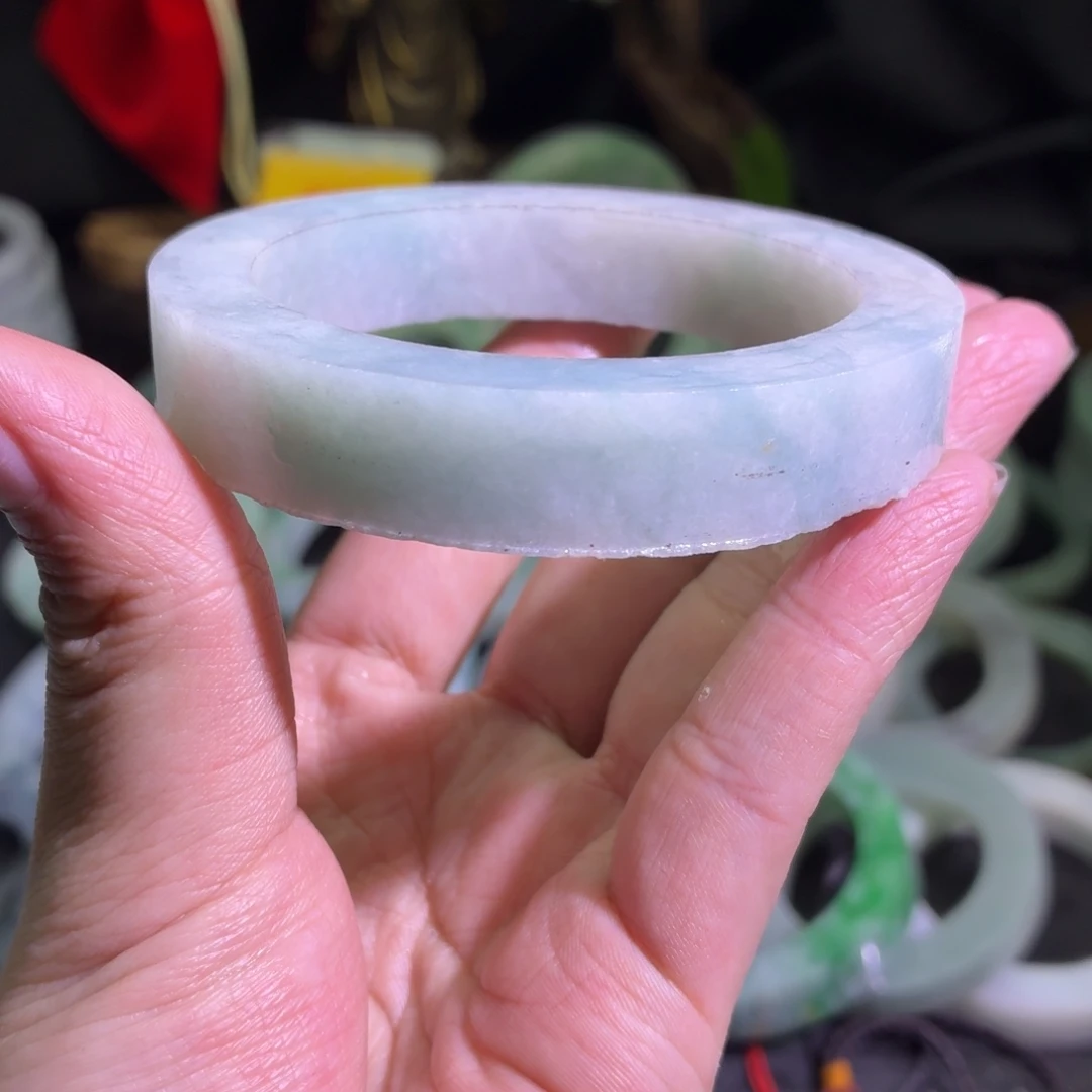 定制翡翠未镶嵌天然翡翠A货毛胚手镯定制