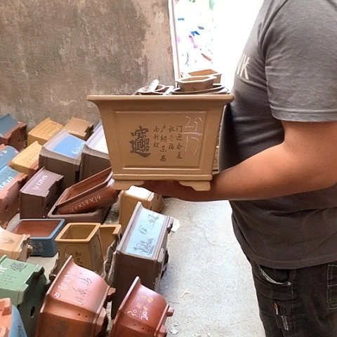 紫砂花盆手工制作